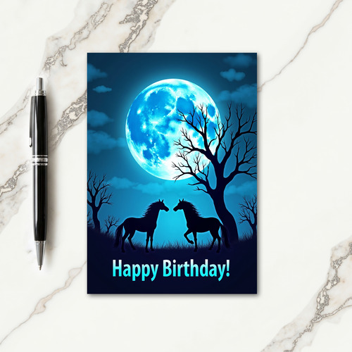 Graceful Equine Birthday Card