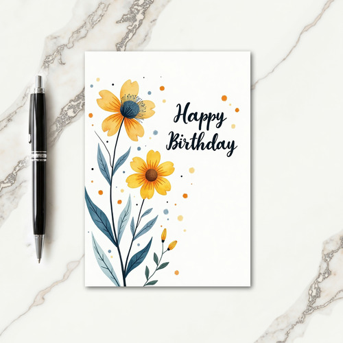 Graceful Floral Birthday Card