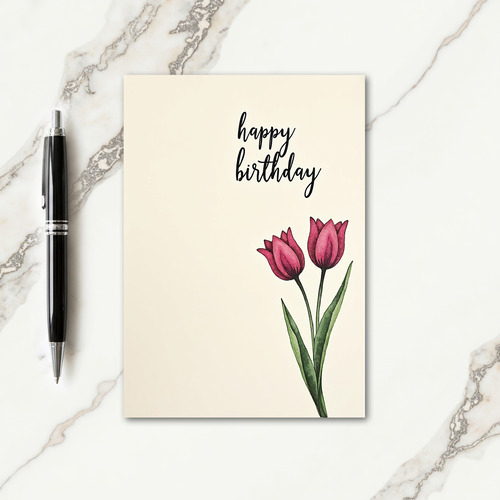 Graceful Flower Birthday Card