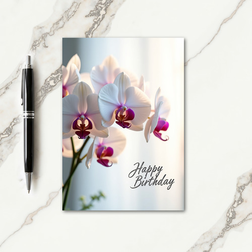 Graceful Orchid Birthday Card