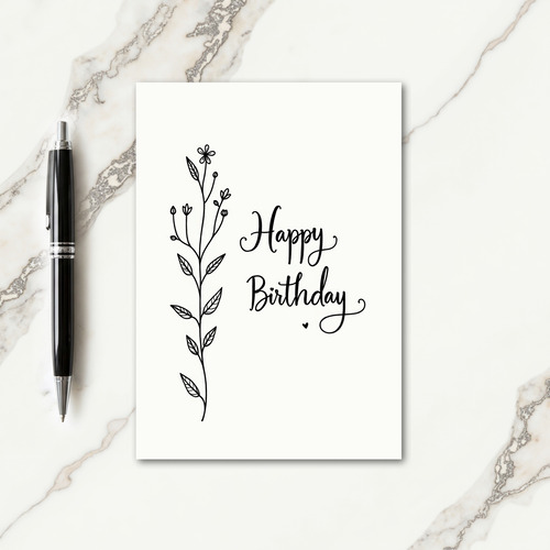 Graceful Vine Birthday Card