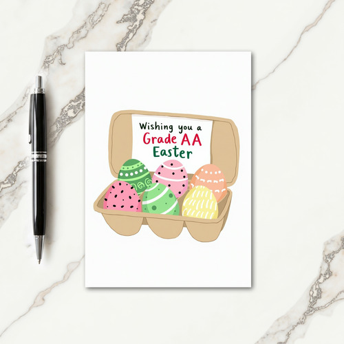 Grade Aa Easter Wishing Card