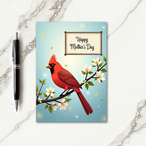 Gradient Bird Mothers Day Card