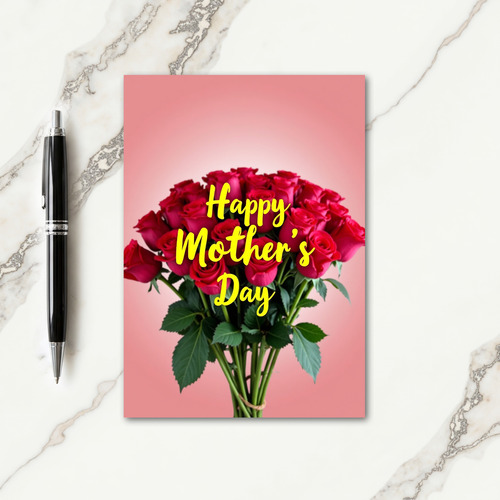 Gradient Crimson Flower Card