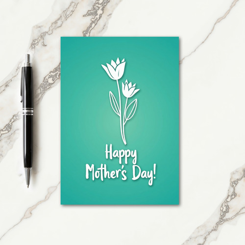 Gradient Flowers Mothers Day Card