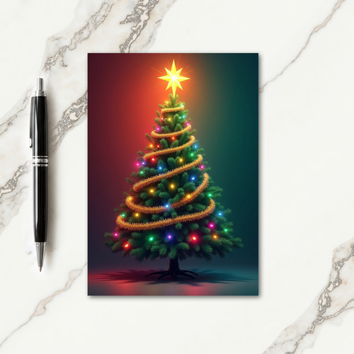 Gradient Glow Christmas Card