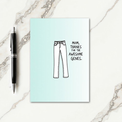 Gradient Jeans Mom Genes Card