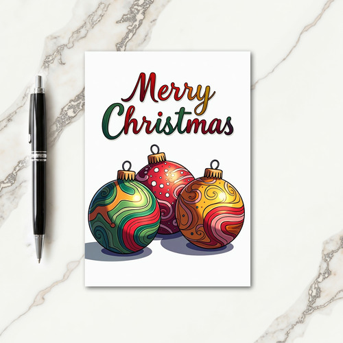 Gradient Ornament Christmas Card thumbnail