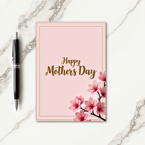 Gradient Pink Mothers Day Card