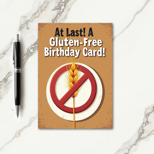 Grain Emblem Birthday Card