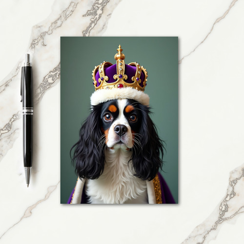 Grand Birthday Crowned Canine Card
