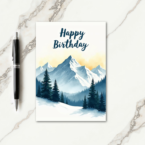 Grand Birthday Mountain Vista Card