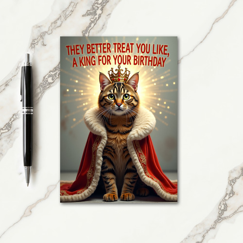 Grand Feline Birthday Card