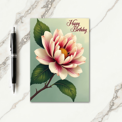 Grand Flower Birthday Card