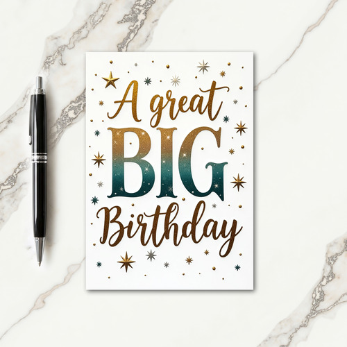 Grand Golden Birthday Card