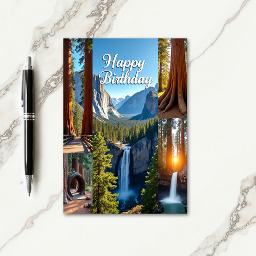 Grand Mountain Birthday Card