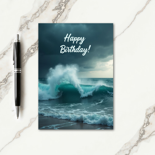 Grand Wave Birthday Card