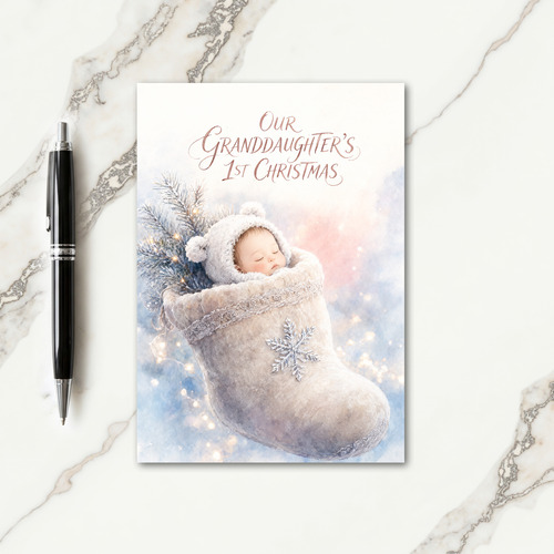 Granddaughter First Christmas Card