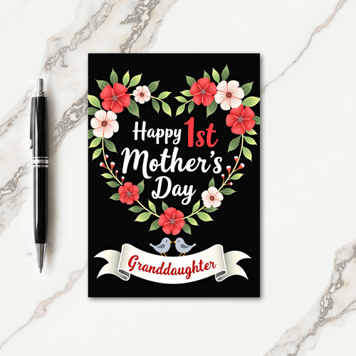 Granddaughter Floral Mothers Day Card