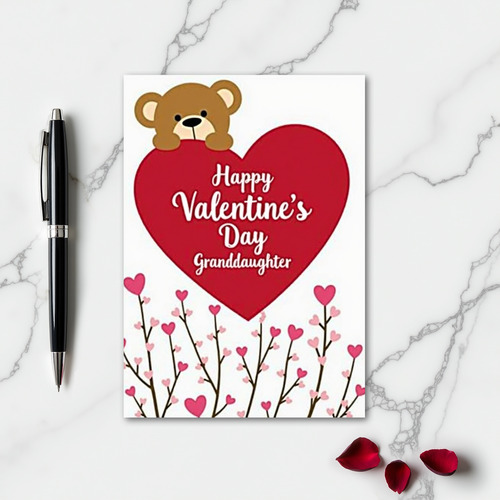 Granddaughter Love Valentine Card