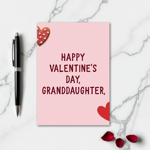 Granddaughter Valentines Day Card
