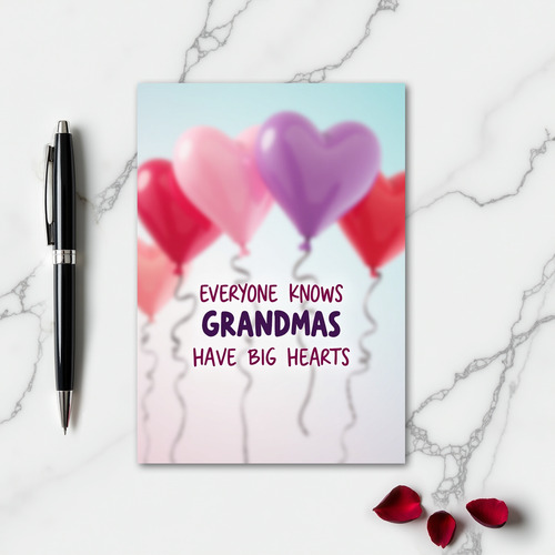 Grandma Big Heart Greeting Card