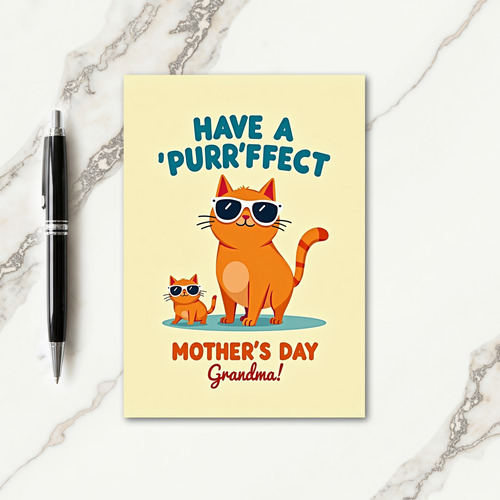 Grandma Cat Mothers Day Card