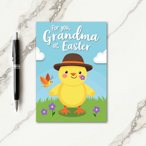 Grandma Easter Avian Friend Card
