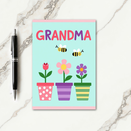 Grandma Floral Garden Card