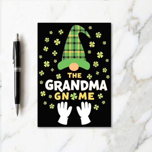 Grandma Gnome Lucky St Patricks Card
