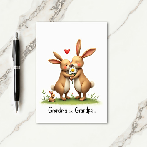 Grandma Grandpa Hugs Love Card