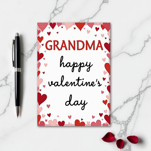 Grandma Heart Pattern Card