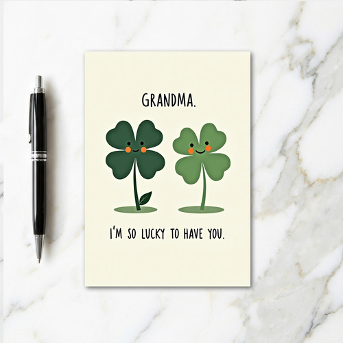 Grandma Lucky Faux Gold Foil Card