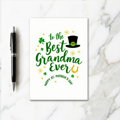 Grandma Shamrock Pattern Card