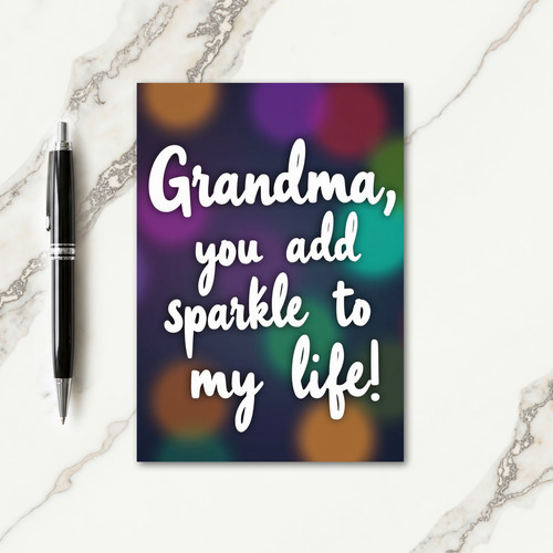 Grandma Sparkle Lights Card