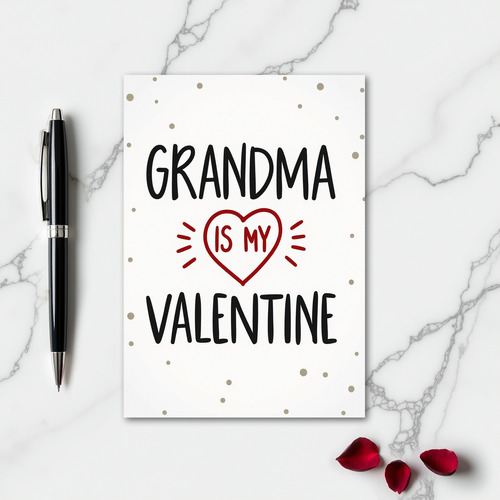Grandma Valentine Glitter Texture Card