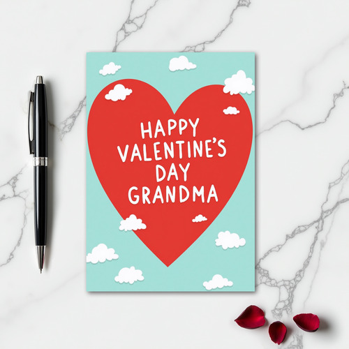 Grandma Valentines Day Heart Card