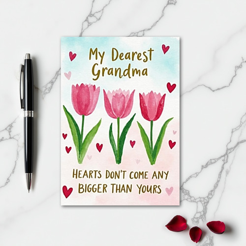 Grandma Your Big Heart Love Card