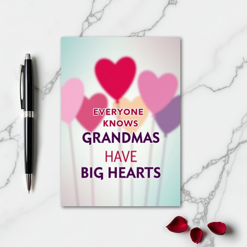 Grandmas Big Heart Card