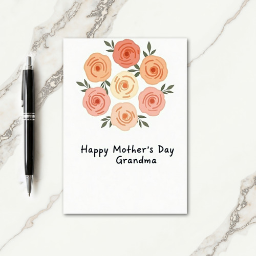Grandmas Blossoms Mothers Card