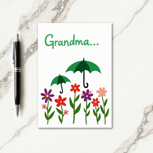 Grandmas Floral Love Card
