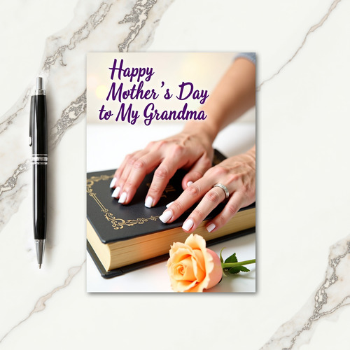 Grandmas Floral Mothers Day Card