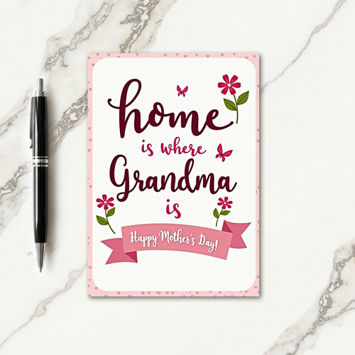 Grandmas Home Sweet Home Day Card