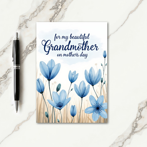 Grandmothers Day Floral Beauty Card