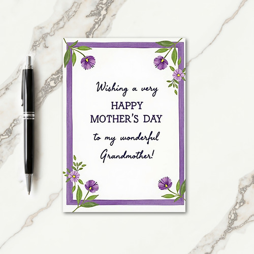 Grandmothers Day Watercolor Card