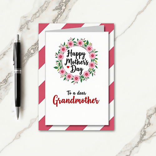 Grandmothers Day Wreath Card