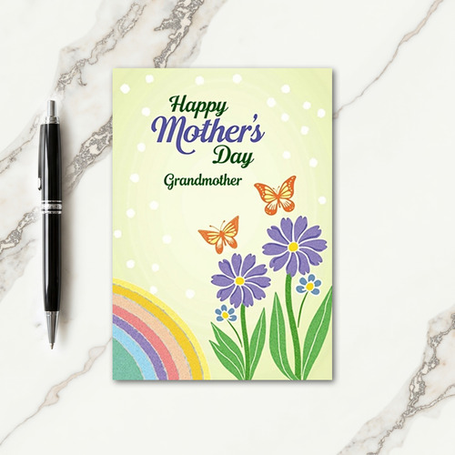 Grandmothers Rainbow Spring Card