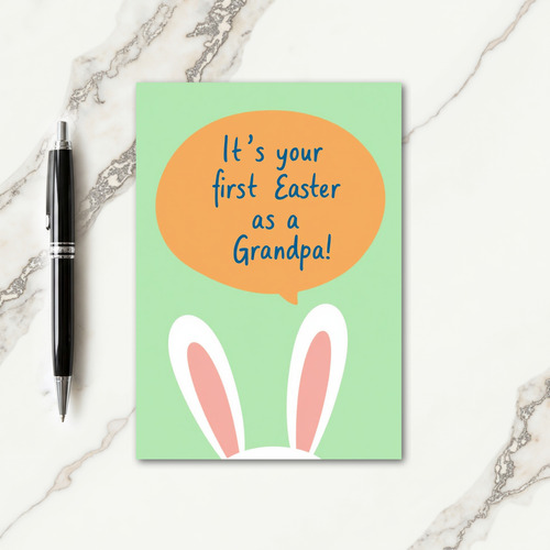 Grandpa First Easter Message Card