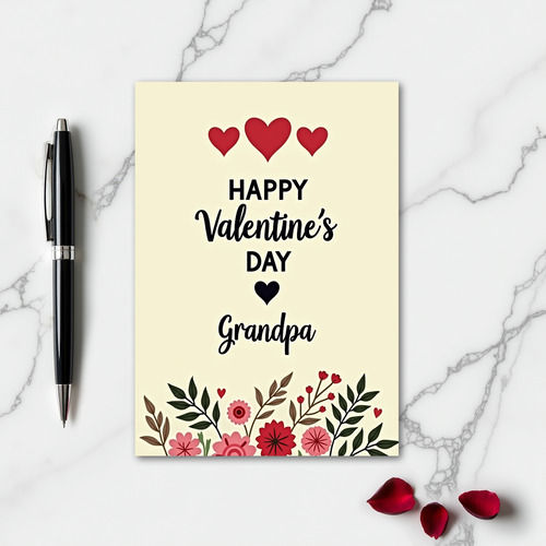 Grandpa Happy Valentines Day Card