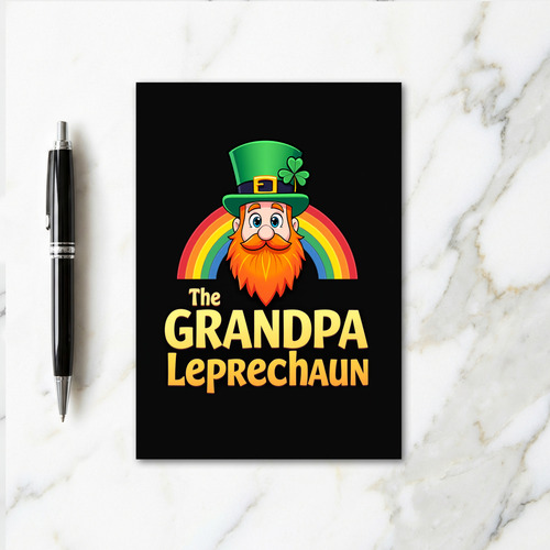 Grandpa Leprechaun Good Luck Card